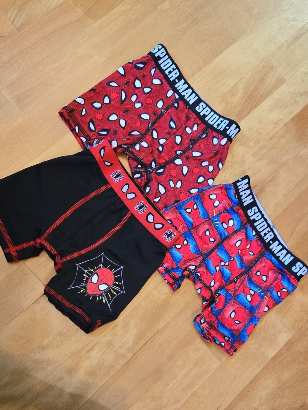 Spiderman Kids' Red & Black Boxer Briefs 3-Pack